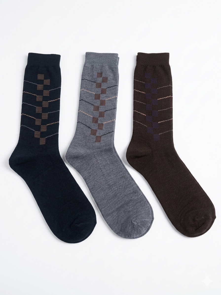 Full Socks Pack of 3 Design 2