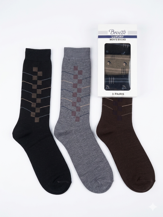 Full Socks Pack of 3 Design 2