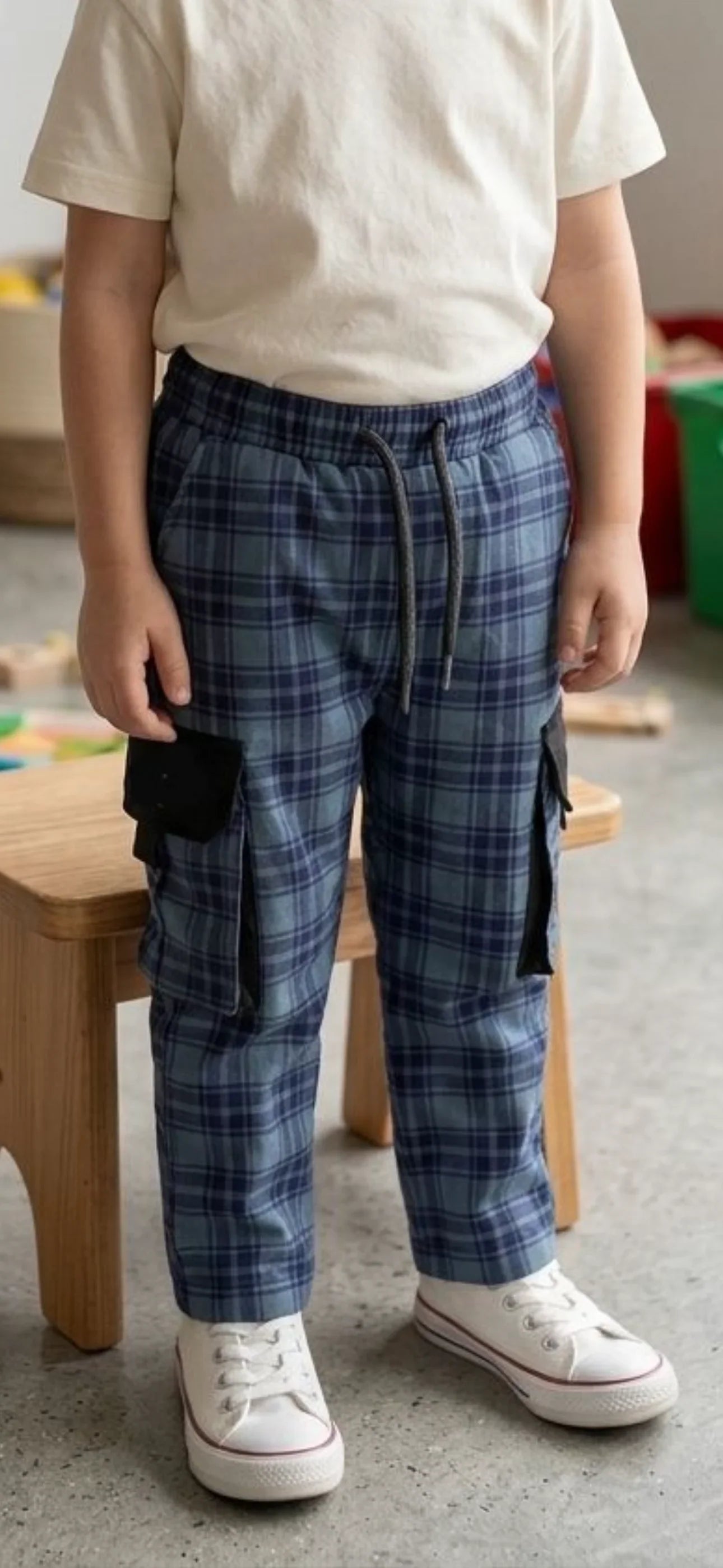 Kids Cargo Trouser Blue