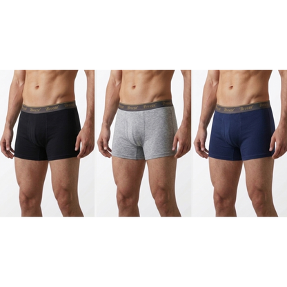 Pack of 3 Mens Cotton Boxers Assorted Colors