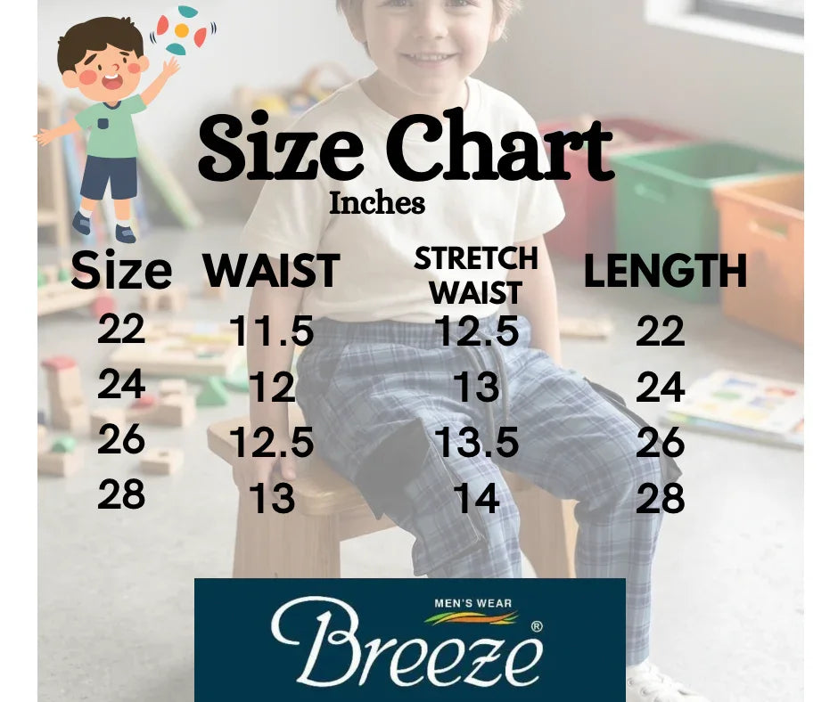 Kids Cargo Trouser Blue