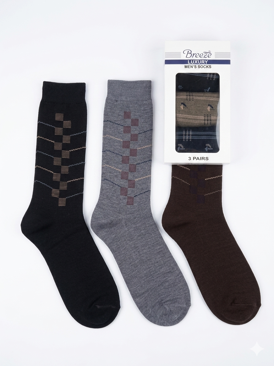 Full Socks Pack of 3 Design 2