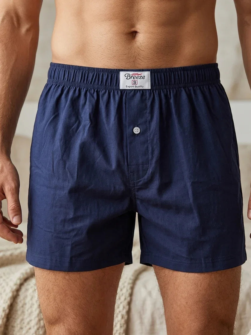 Pack of 3 Mens Cotton Boxers Loose Fit