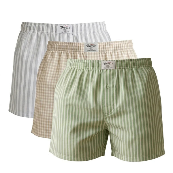 Pack of 3 Mens Woven Boxers Design 2