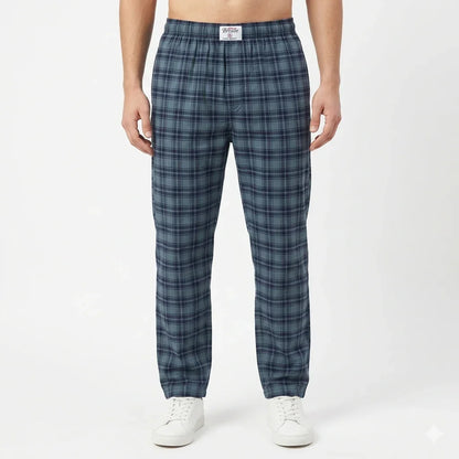 Mens Trouser Blue Check