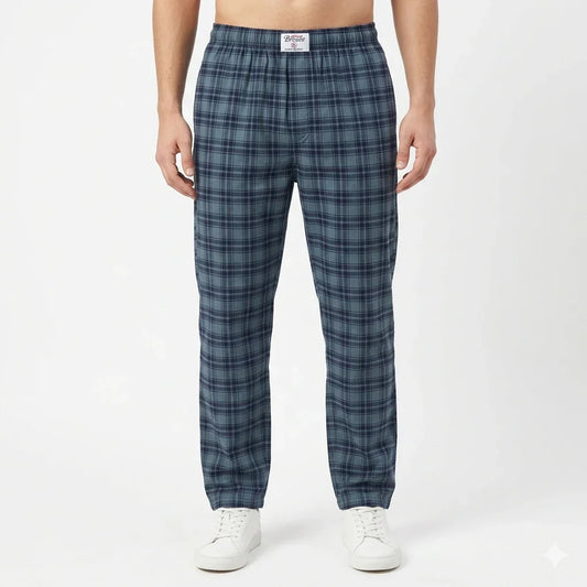 Mens Trouser Blue Check