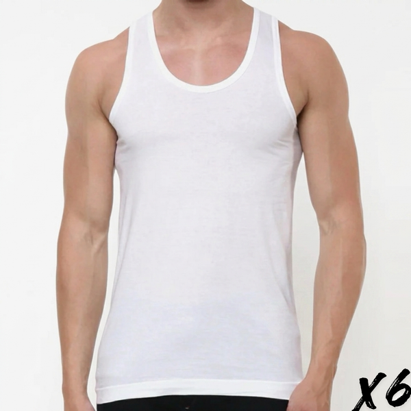 Pack of 6 Mens vest (Sleeveless)