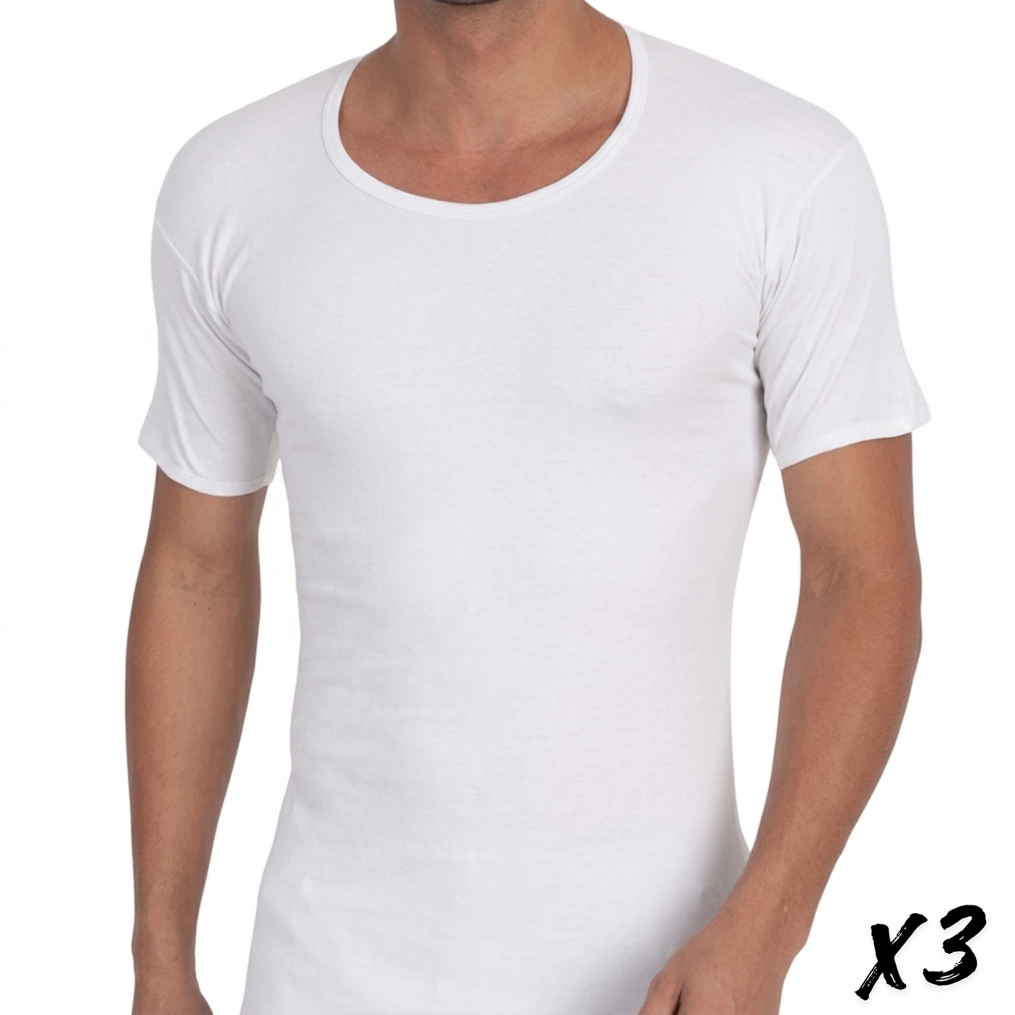 Pack of 3 Mens vest (Short Sleeves)
