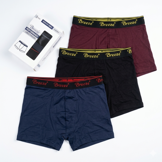 Pack of 3 Mens Cotton Boxers Assorted Colors