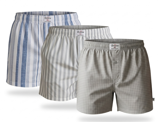 Pack of 3 Mens Woven Boxers Size M