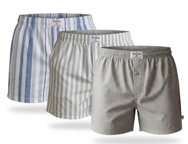 Pack of 3 Mens Woven Boxers Size M